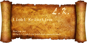 Liebl Krisztina névjegykártya
